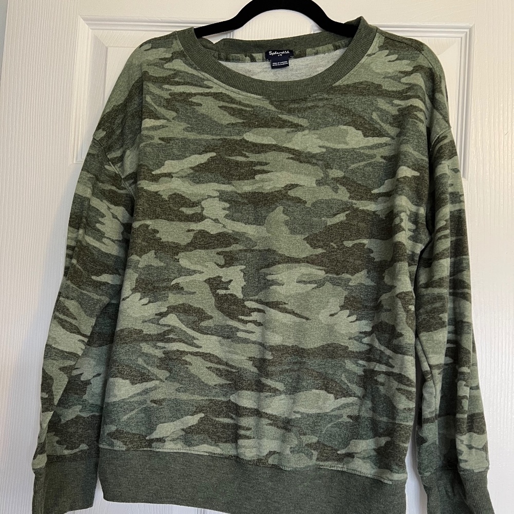 Splendid Supersoft Camo Sweatshirt